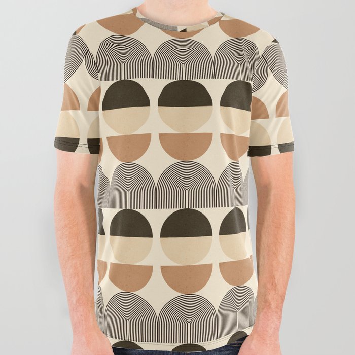 Abstraction_GEOMETRIC_MOUNTAINS_EARTH_BALANCE_POP_Art_0405A All Over Graphic Tee