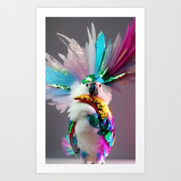 Glam Cockatoo Series — Gorgeous George Art Print