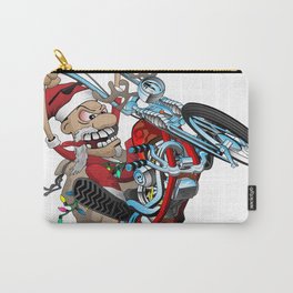 Biker Santa Carry-All Pouch | Stnick, Santa, Red, Motorcycle, Funny, Chrome, Claus, Xmas, Drawing, Happyholidays 