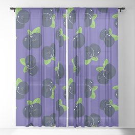 Sweet Blueberries Sheer Curtain