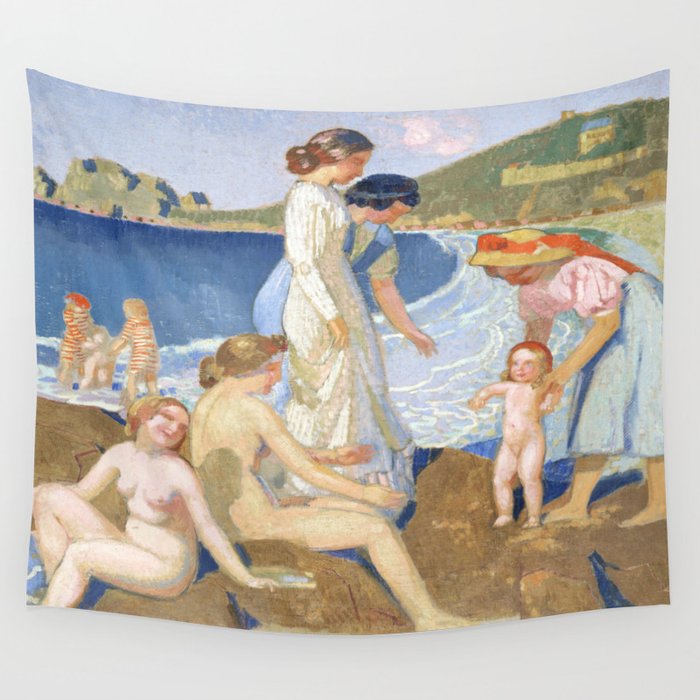 maurice denis Bathers in Perros Guirec Wall Tapestry