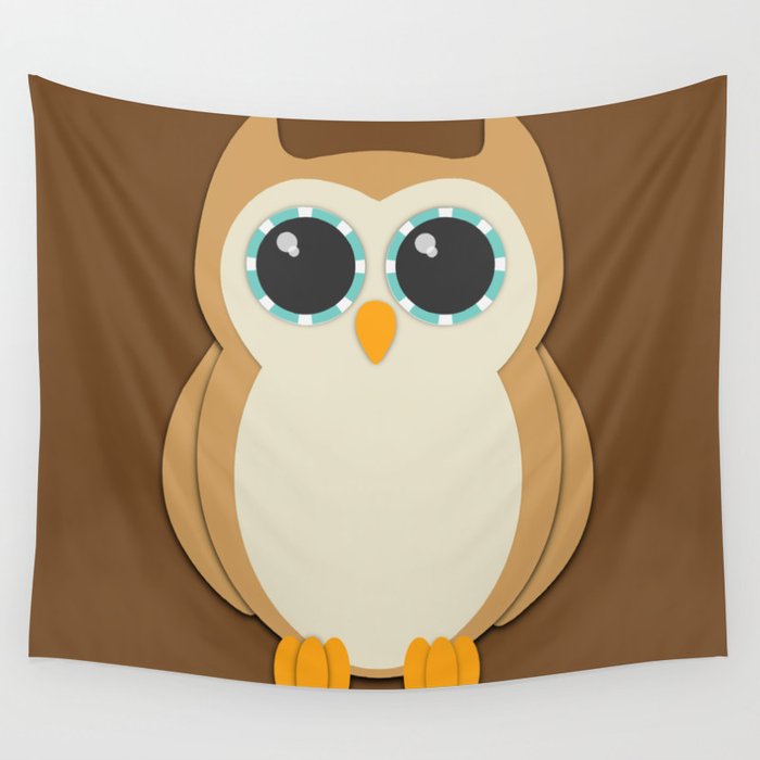 Forest Owl Nursery Set Wall Tapestry