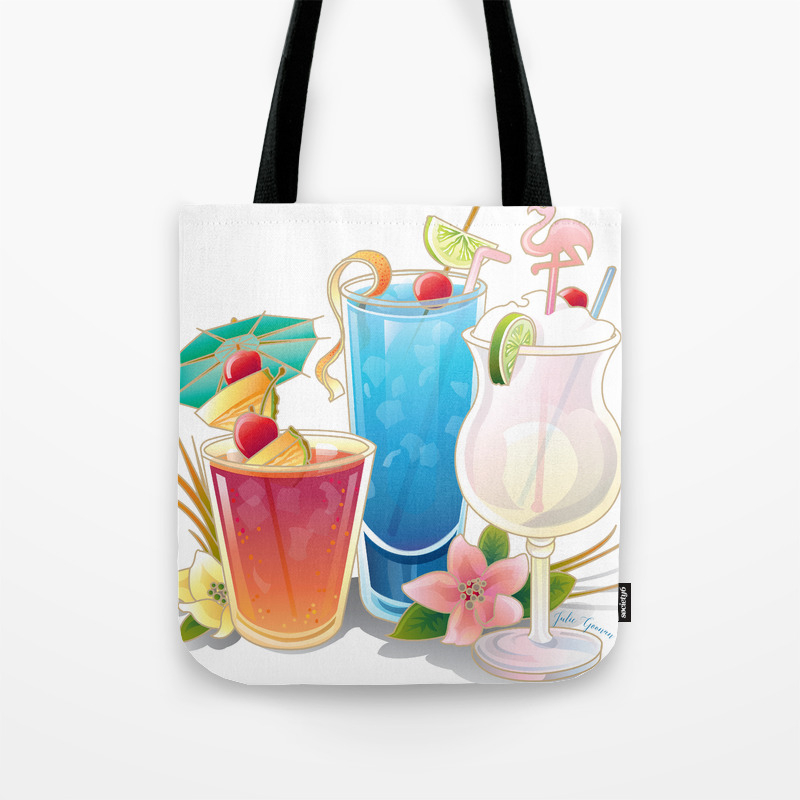 Tropical Drinks 3 Tote Bag By Julistyle Society6