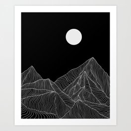 Mountains Line Art Art Print