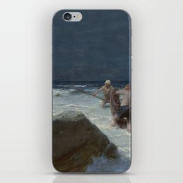 The mermaid (Nejistá kořist) - Beneš Knüpfer (1844–1910) iPhone Skin