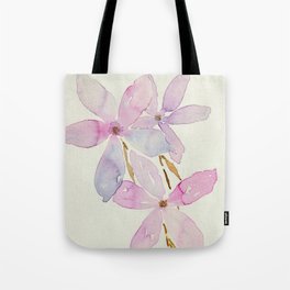 Floral Trio in Soft Pastels Tote Bag