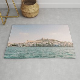 Ibiza Town Cityscape | Views From Boat | Summer Holiday Art Rug