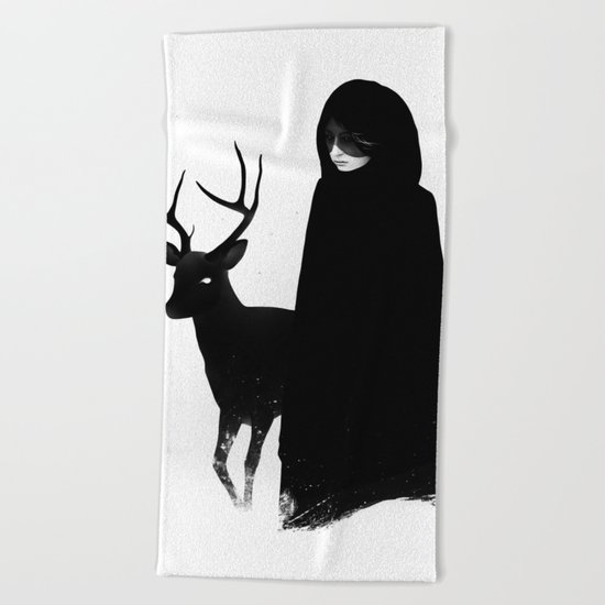 Absentia in white Beach Towel