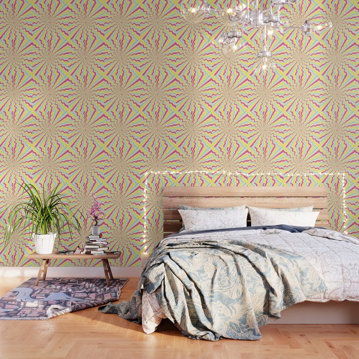 Crazy pastel rays Wallpaper