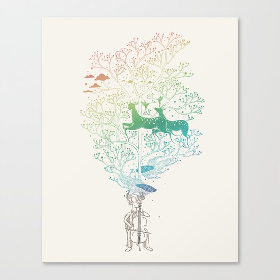 The Cellist Canvas Print