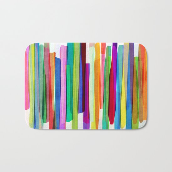 Colorful Stripes 1 Bath Mat