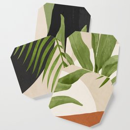 Abstract Art Tropical Leaf 11 Coaster