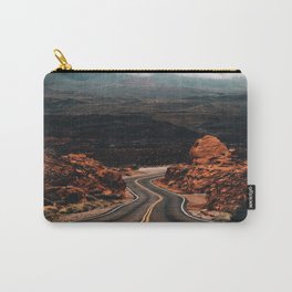 Road to Valley of Fire Carry-All Pouch | Road, Valleyoffirestatepark, Nevada, Digital, Mountains, Color, Landscape, Travel, Photo, Nature 