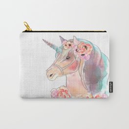 Unicorn print, giclée print, art print, unicorn wall art Carry-All Pouch