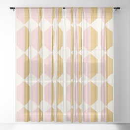 Hexagonal Pattern - Sunrise Sheer Curtain