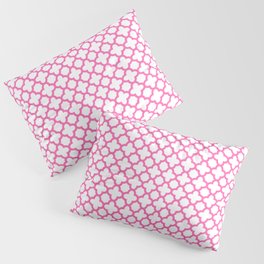 Hot Pink Quatrefoil Pattern Pillow Sham