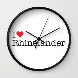 I Heart Rhinelander, WI Wall Clock