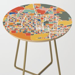 Phoenix Map Art Side Table