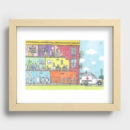 'The Hospital' by Jon Zijlstra (Zilly) Recessed Framed Print