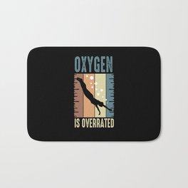 Swim Quote Oxygen Is Overrated Bath Mat