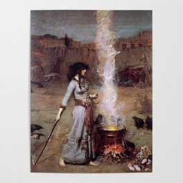 The Magic Circle by John William Waterhouse Poster
