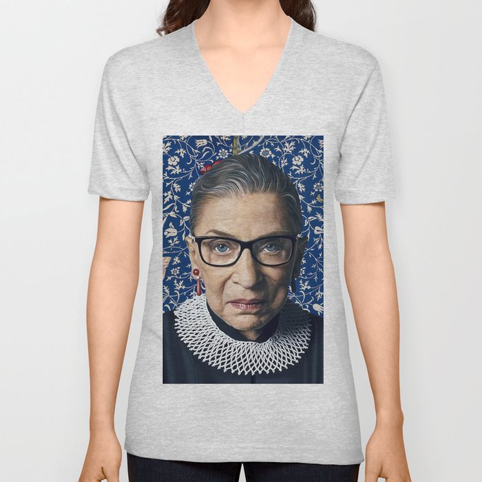 Ruth Bader Ginsburg No. 4 V Neck T Shirt