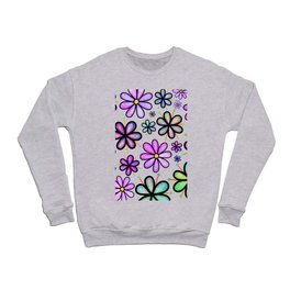 Doodle Daisy Flower Pattern 19 Crewneck Sweatshirt