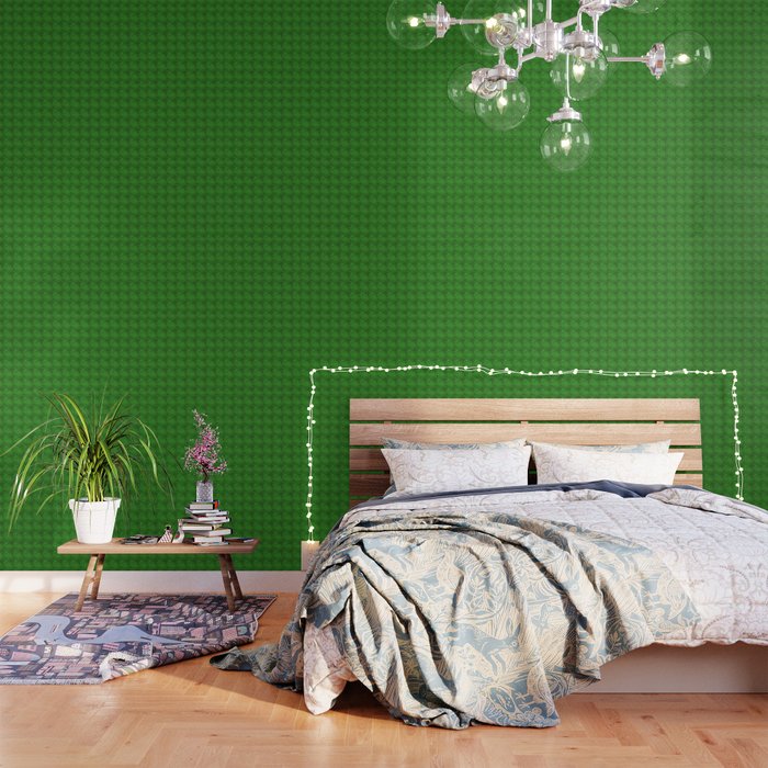 children's pattern-pantone color-solid color-green Wallpaper
