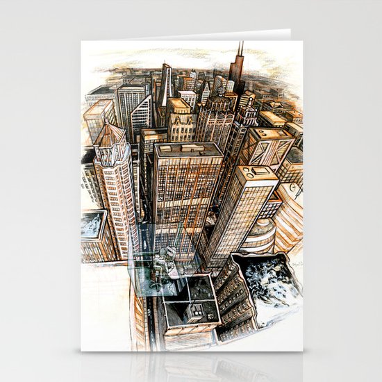 A cube with a view Stationery Cards