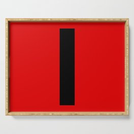 letter L (Black & Red) Serving Tray