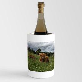 Fluffy Highland Cattle Cow 1182 Wine Chiller