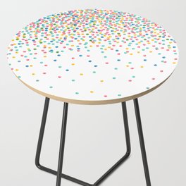 Watercolor Circles Confetti Falling  Side Table