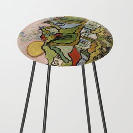Houses and Figure by Vincent van Gogh Counter Stool