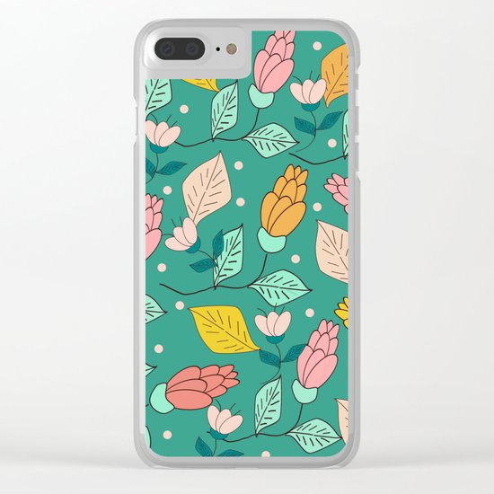floral pattern 4 Clear iPhone Case