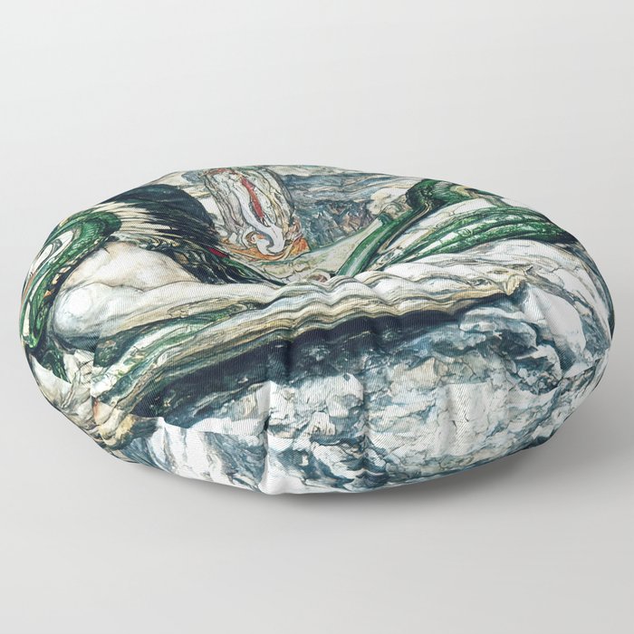 Quetzalcoatl, The Serpent God Floor Pillow