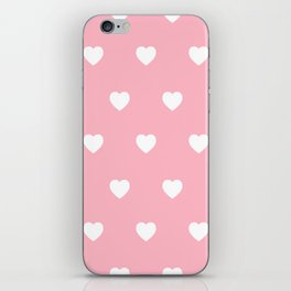 pastel heart pink / pink lovers iPhone Skin