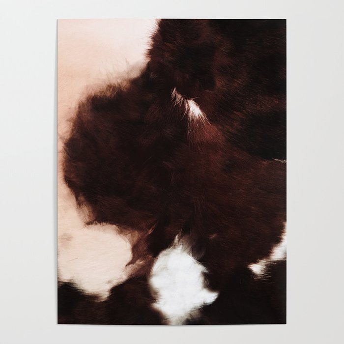 Dark Cowhide Fur (digitally created) Poster