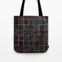 Colorful overlapping squares Tote Bag