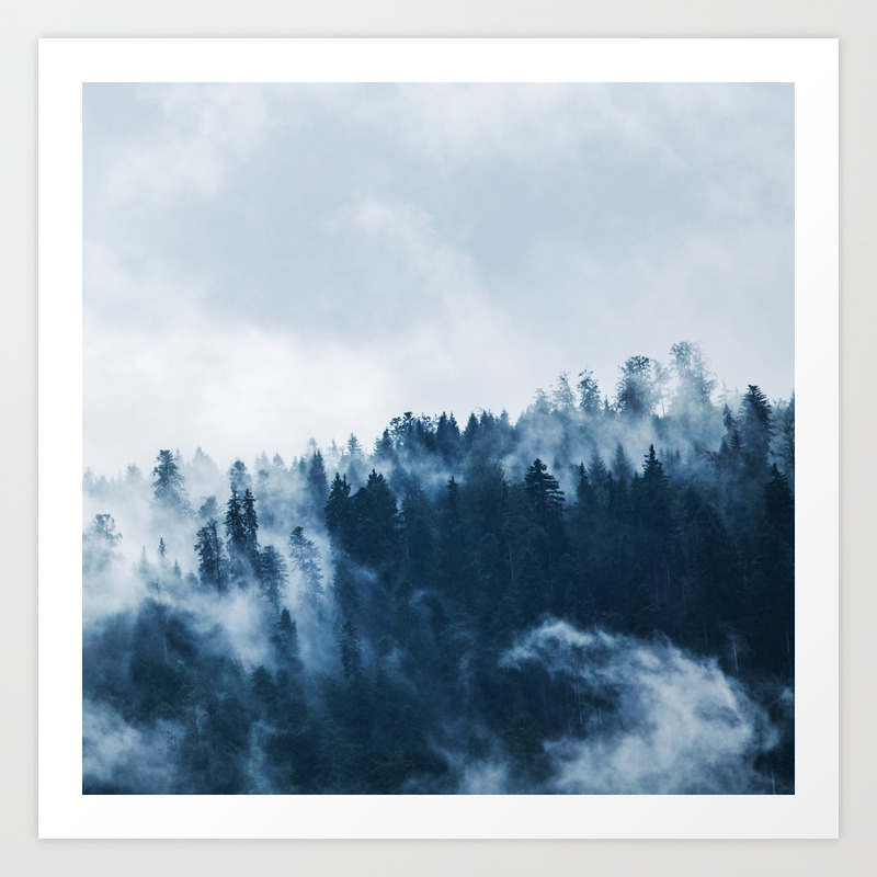 Misty Forest Art Print By Vivinicolin Society6 Misty Forest Art Print By Vivinicolin Society6