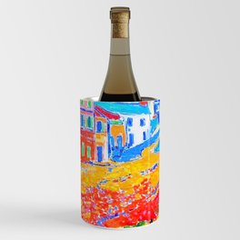 Restaurant de la Machine at Bougival by Maurice de Vlaminck ( famous Fauvist painting digitally enhanced by WatermarkNZ Press.)  Wine Chiller