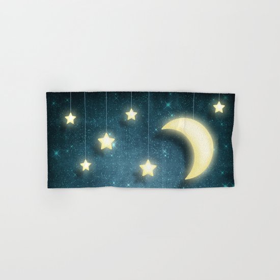 Moon & Stars 01 Hand & Bath Towel