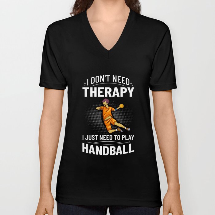 Handball Game Ball Player Rules Court Team V Neck T Shirt