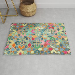 Gilt & Glory - Colorful Moroccan Mosaic Rug