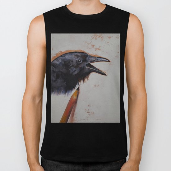 Raven Sketch Biker Tank