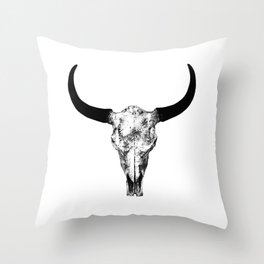 Buffalo Cranium Throw Pillow
