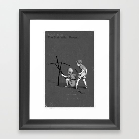 Janet And John Play The Blair Witch Project Framed Art Print