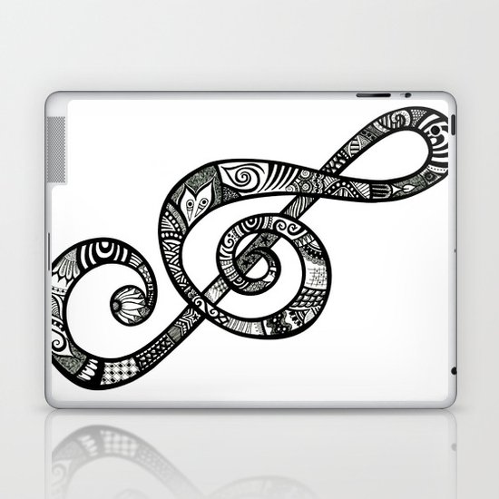 Treble Clef - ANALOG Zine submission Laptop & iPad Skin