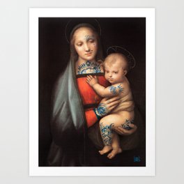 Tatted Madonna and Child Art Print