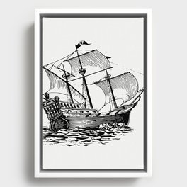 Pirate Ship Framed Canvas