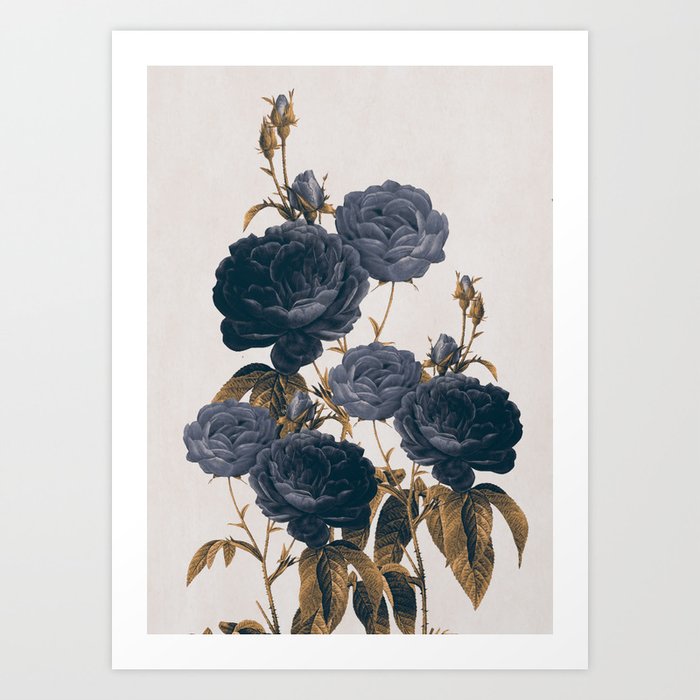 blue flowers Art Print